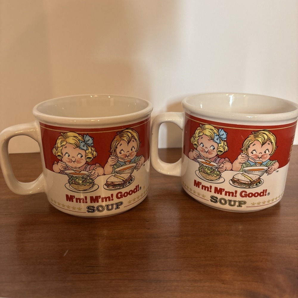 Vintage 1997 Campbell's Soup Mugs Set of 2 – 4" Soup or Coffee Cups